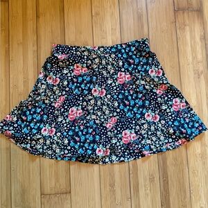 Altar'd State Floral Skort Black and Multicolor